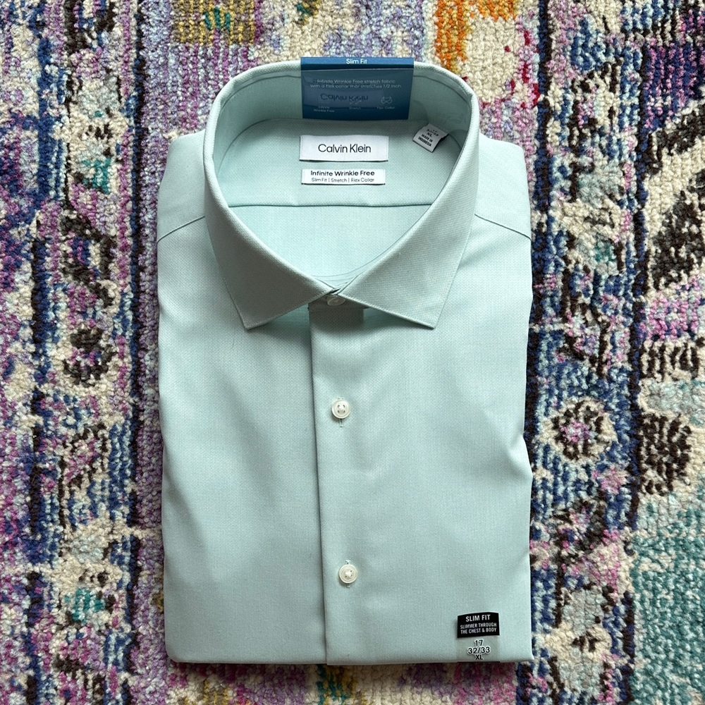 Calvin Klein Men's Light Green Shirt